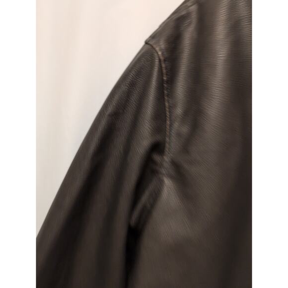 Women's Weathered Aged Faux Leather Oversized Bomber Jacket - Wild Fable XL Nwt - Picture 7 of 10